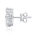 Amoreflor Moissanite Cluster Stud Earrings in Sterling Silver