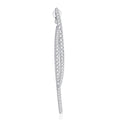Falce Moissanite Ear Climber Earrings in Sterling Silver