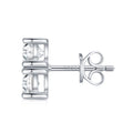 Colonna Moissanite Drop Stud Earrings in Sterling Silver