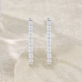 Imperiale Moissanite Hoop Earrings in Sterling Silver