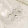 Voluta Moissanite Ear Climber Earrings in Sterling Silver