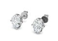 Cuscino Moissanite Stud Earrings in Sterling Silver