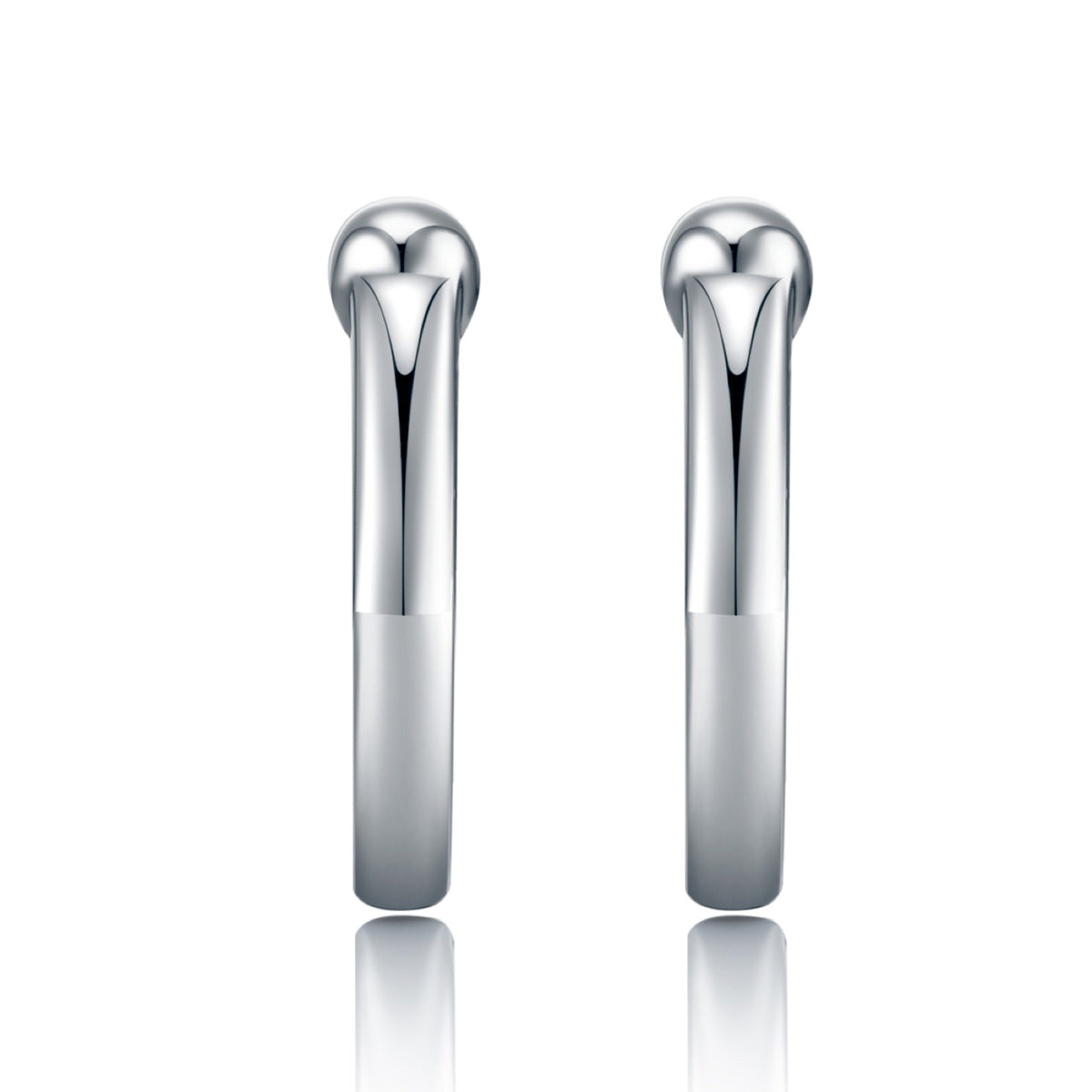 Fune Moissanite Ear Cuff Earrings in Sterling Silver