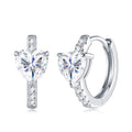 Sacrocuore Moissanite Stud Earrings in Sterling Silver