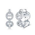 Otto Moissanite Drop Stud Earrings in Sterling Silver