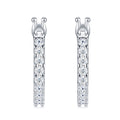 Griffe Moissanite Hoop Earrings in Sterling Silver