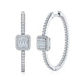 Traccia Moissanite Hoop Earrings in Sterling Silver