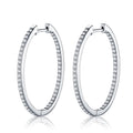 Contorno Moissanite Hoop Earrings in Sterling Silver