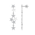 Stelline Moissanite Star Climber Earrings in Sterling Silver