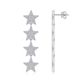 Costellazione Moissanite Star Climber Earrings in Sterling Silver
