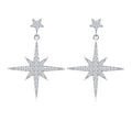 Bussola Moissanite Star Stud Earrings in Sterling Silver
