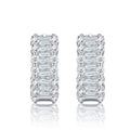 Alternato Moissanite Huggie Hoop Earrings in Sterling Silver