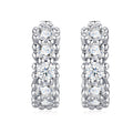 Degrade Moissanite Huggie Hoop Earrings in Sterling Silver