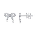 Fioccobag Moissanite Bow Stud Earrings in Sterling Silver