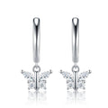 Farfallina Moissanite Butterfly Drop Earrings in Sterling Silver