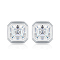 Ottavo Moissanite Stud Earrings in Sterling Silver