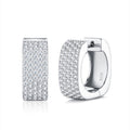 Fasciona Moissanite Huggie Hoop Earrings in Sterling Silver