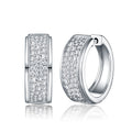 Larghina Moissanite Huggie Hoop Earrings in Sterling Silver