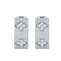 Damasco Moissanite Huggie Hoop Earrings in Sterling Silver