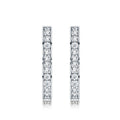 Cuorev Moissanite Huggie Hoop Earrings in Sterling Silver