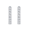 Puntina Moissanite Huggie Hoop Earrings in Sterling Silver