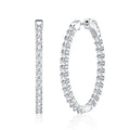 Cerchietto Moissanite Hoop Earrings in Sterling Silver