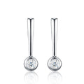 Pendolino Moissanite Drop Earrings in Sterling Silver