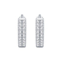 Duplina Moissanite Huggie Hoop Earrings in Sterling Silver