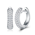 Mistina Moissanite Huggie Hoop Earrings in Sterling Silver
