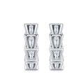 Sprazzo Moissanite Huggie Hoop Earrings in Sterling Silver