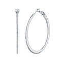Grancerchio Moissanite Hoop Earrings in Sterling Silver