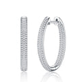 Ampio Moissanite Huggie Hoop Earrings in Sterling Silver