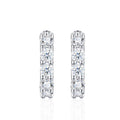 Scalare Moissanite Huggie Hoop Earrings in Sterling Silver