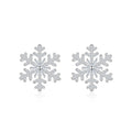 Gelo Moissanite Flower Stud Earrings in Sterling Silver