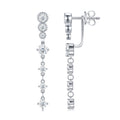Rugiada Moissanite Drop Earrings in Sterling Silver