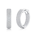 Corposo Moissanite Huggie Hoop Earrings in Sterling Silver