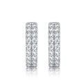 Semplina Moissanite Huggie Hoop Earrings in Sterling Silver