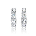 Sfumata Moissanite Huggie Hoop Earrings in Sterling Silver