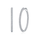 Sottiletta Moissanite Hoop Earrings in Sterling Silver
