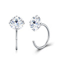Nudo Moissanite Stud Earrings in Sterling Silver