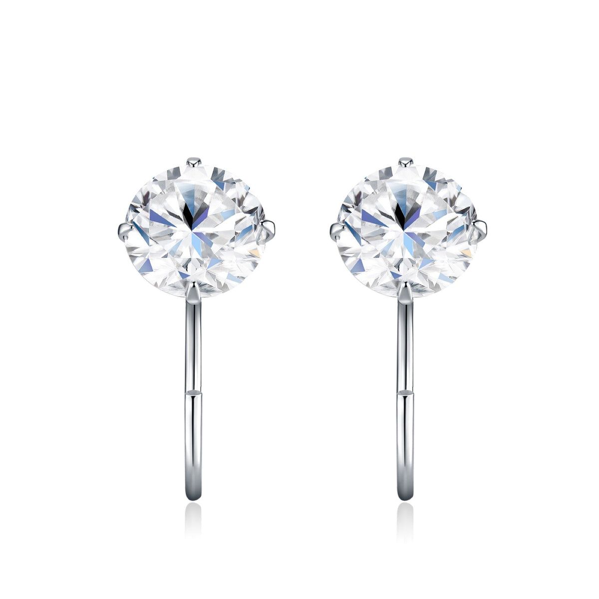 Nudo Moissanite Stud Earrings in Sterling Silver
