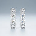 Alternino Moissanite Huggie Hoop Earrings in Sterling Silver