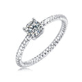 Legame Moissanite Solitaire Ring in Sterling Silver