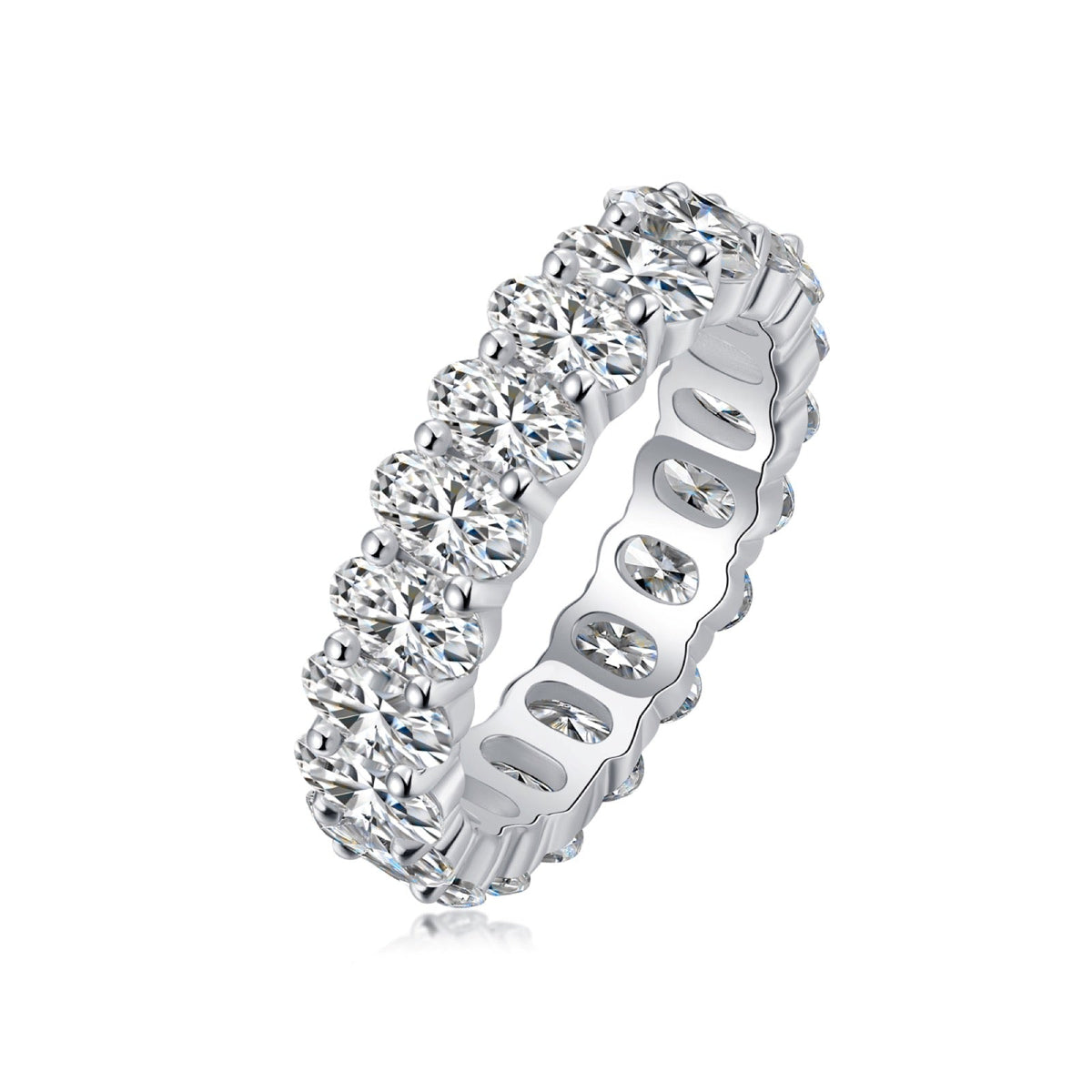 Nymph Oval-Cut Moissanite Oval Ring in Sterling Silver