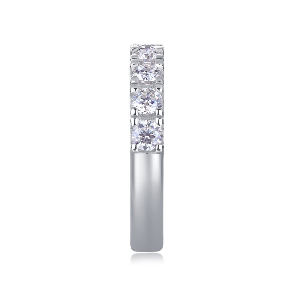 Lucky Seven Moissanite Five-Stone Ring in Sterling Silver