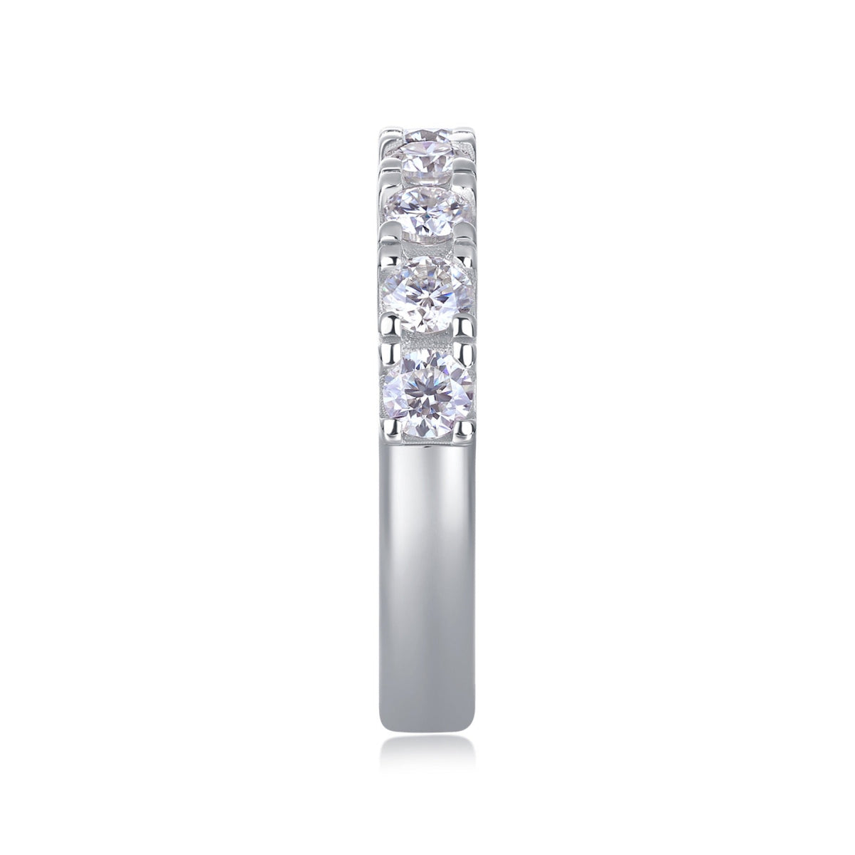 Lucky Seven Moissanite Five-Stone Ring in Sterling Silver