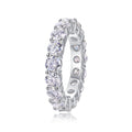 Starfield Moissanite Eternity Band Ring in Sterling Silver