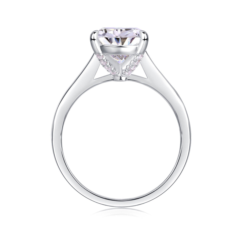 Minima Pear-Cut Moissanite Solitaire Ring in Sterling Silver