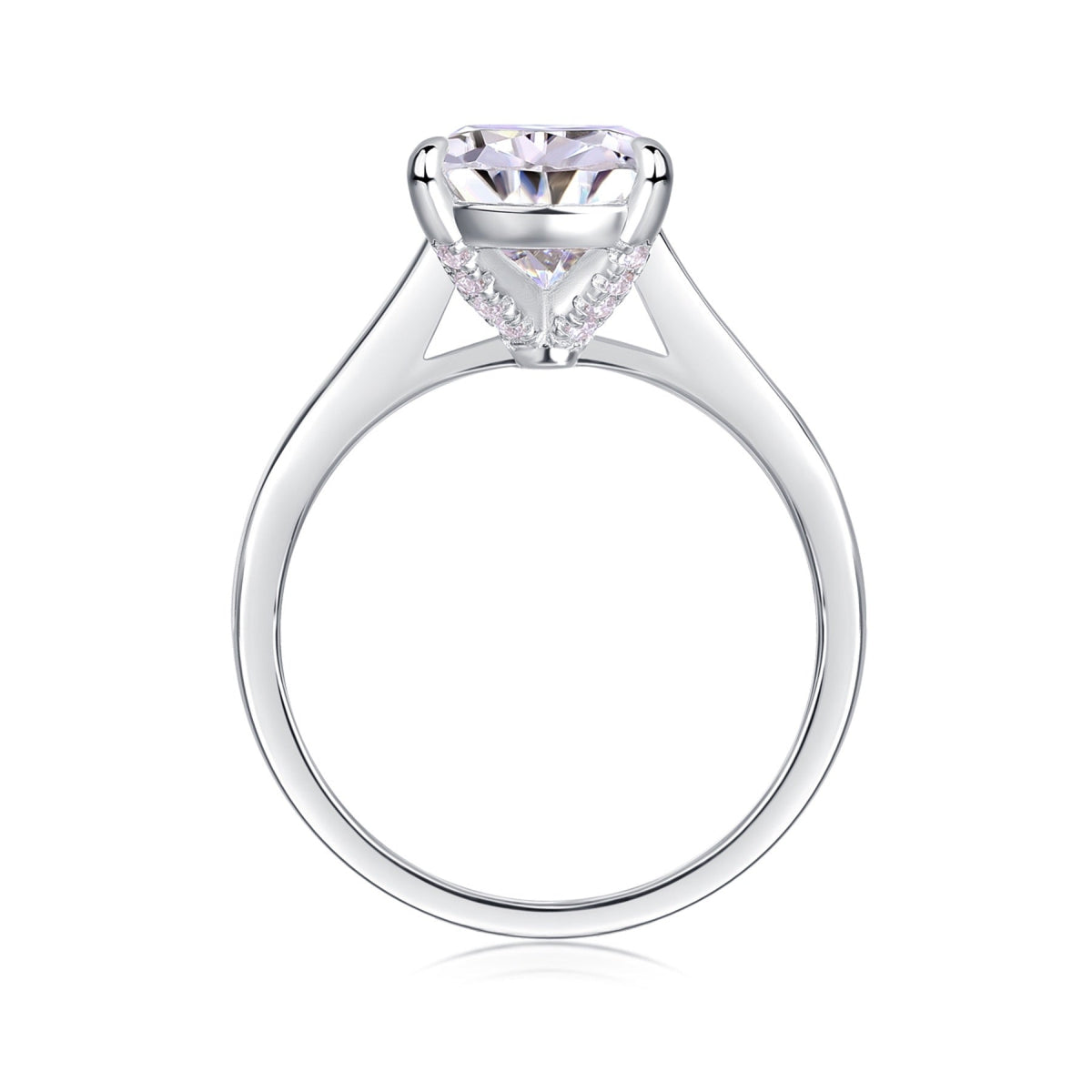 Minima Pear-Cut Moissanite Solitaire Ring in Sterling Silver
