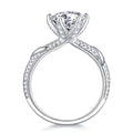 Arctic 3 Carat Moissanite Solitaire Ring in Sterling Silver